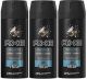 Axe Deospray – Collision Leather & Cookies - TRIO 3 x 150 ml