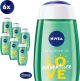 NIVEA Love Adventure Douchegel - met Aloë Vera - Voordeelverpakking - 6 x 250ml